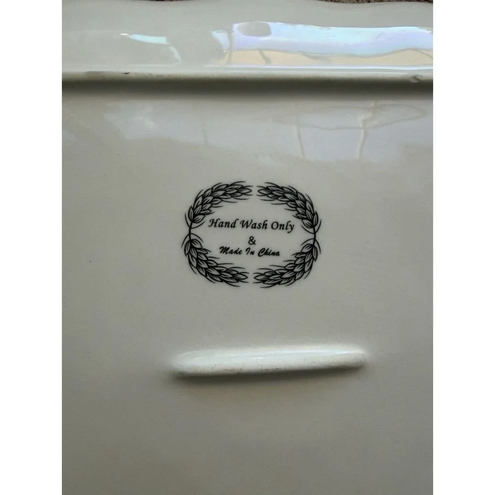 maxcera Blue Pumpkin Dinner Plate hand-painted